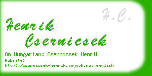 henrik csernicsek business card